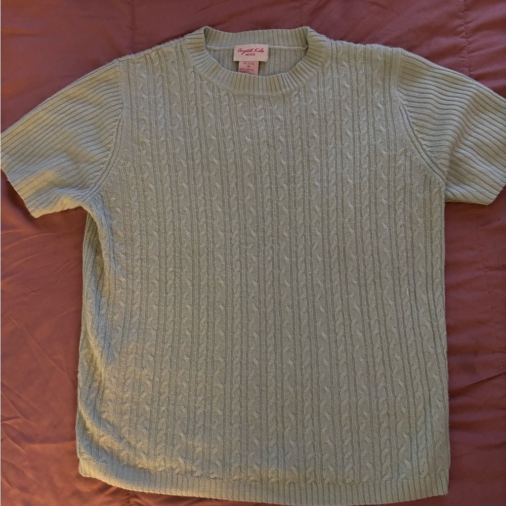 Mint green mock neck sweater